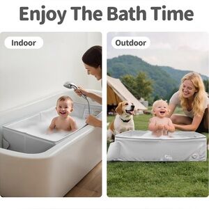 Portable Gray Baby Bath Tub